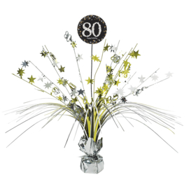 Glitterfeest 80 Jaar Tafeldecoratie - 46cm