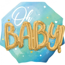 Oh Baby Boy Blue - 3D Effect - 30 inch / 76 cm