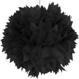 Pompom zwart 30cm