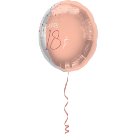 Folieballon Elegant Lush Blush 18 Jaar - 45cm