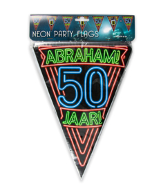 Vlaggenlijn Neon 50 jaar Abraham