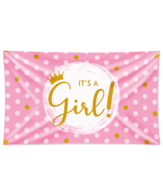 Gevel vlag - It's a girl! - 90 x 150 cm