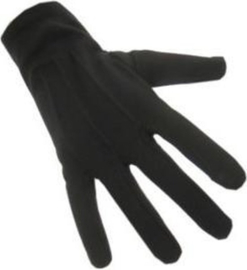 Handschoenen katoen kort zwart luxe (Piet) maat XXS