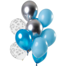 Ballonnen Aquamarine 30cm - 12 stuks