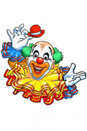 Wanddecoratie Clown met grote kraag - 50 cm