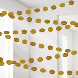 Gouden Glitter Hangende Streng Decoraties