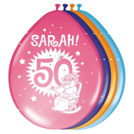 50 Jaar Sarah Ballonnen Knalfeest - 8 stuks