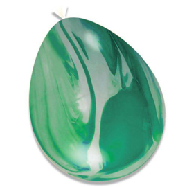 Ballonnen marbled groen (Ø30cm, 4st)