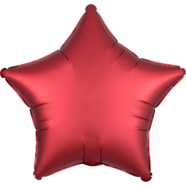 Folieballon ster satin sangria - 43 cm
