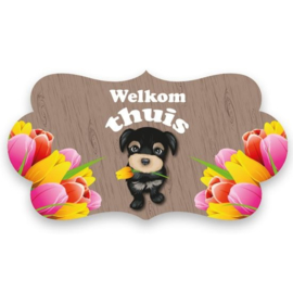 Feestbord 'Welkom thuis'