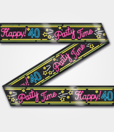 Neon party tape - 40 jaar - 12 meter
