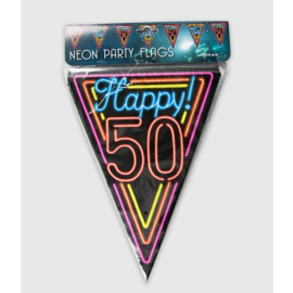 Vlaggenlijn Neon Happy 50 jaar