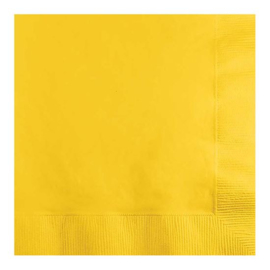 Servetten schoolbus yellow (33x33cm, 20st)