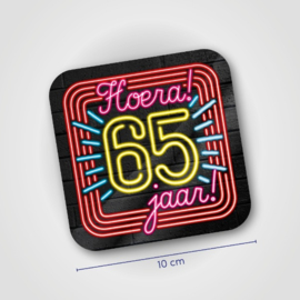 Neon onderzetters - 65 jaar