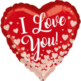 Folieballon ’I Love You!’ hart (Ø43cm)