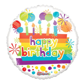 Folieballon Happy Birthday Candles - 46 cm