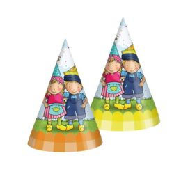 Feesthoedjes Fien & Teun (FSC, 6st, 16cm)