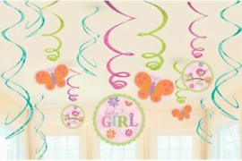 Hangende Swirls Baby Girl 12 Stuks