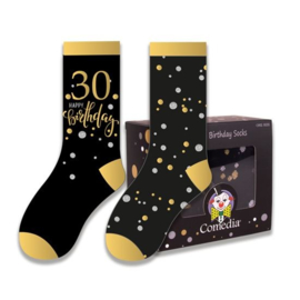 Cadeau sokken 30 jaar goud (2 paar)