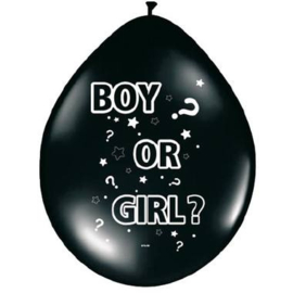 Ballonnen Gender Reveal "Boy or Girl" - 8 stuks