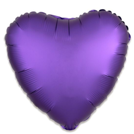 Folieballon hart satin koningspaars 43 cm