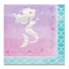 Servetten Mermaid Shine 33 cm papier 16 stuks