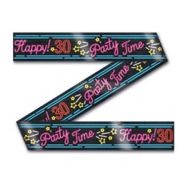 Neon party tape - 30 jaar - 12 meter