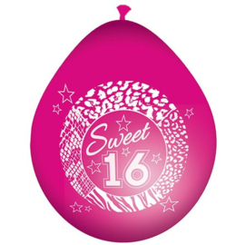 Sweet 16 Roze Ballonnen - 8 stuks