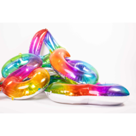 Cijfer 4 Rainbow - 86 cm