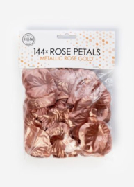 144 Rozenblaadjes metallic rose goud