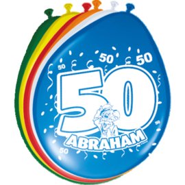 50 Jaar Abraham Ballonnen - 8 stuks