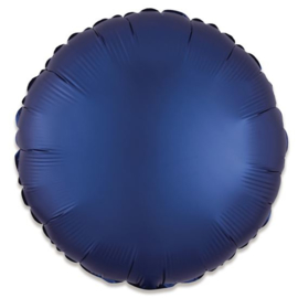 Folieballon rond satin navyblauw (43cm)