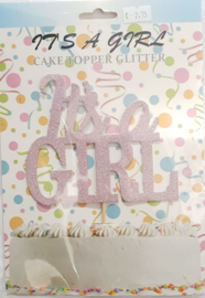 Cake Topper glitter It's  A Girl