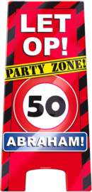 Stoepbord Let Op !! 50 Abraham