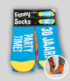 Sokken - Funny socks - 30 jaar! Party Time!