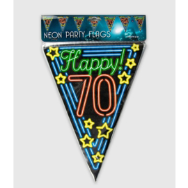 Vlaggenlijn Neon Happy 70 jaar
