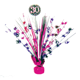 Roze Feest 30 Jaar Tafeldecoratie - 46 cm