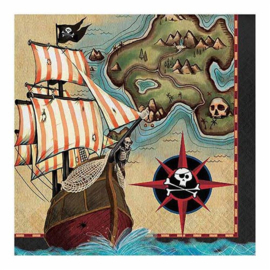 Servetten pirate‘s map 33cm 16 stuks