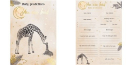 Predictioncard baby safari (Eng, 20st.)