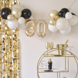 Slinger met ballonnen 30 Champagne Noir Ginger Ray