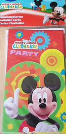 Mickey Mouse6 Uitnodigingskaarten - 6 Stuks