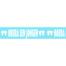 Afzetlint Hoera een Jongen - 15 meter