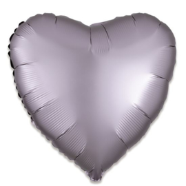 Folieballon hart satin greige - 43 cm