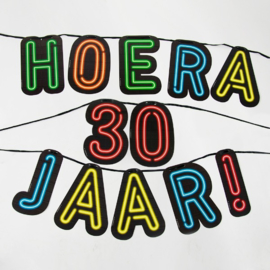 Neon slinger - Hoera 30 jaar!