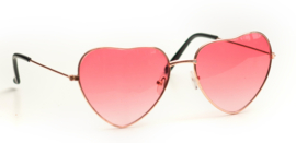 Bril met roze hartjes glazen