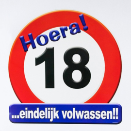 Huldeschild 18 jaar