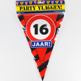 Vlaggenlijn Party 16 Jaar Verkeersbord