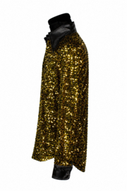 Blouse Pailletten Disco Star Goud Heren