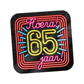 Huldeschild Neon 65 jaar