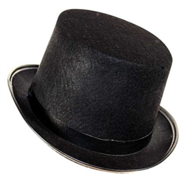 Hoge hoed elegant zwart vilt